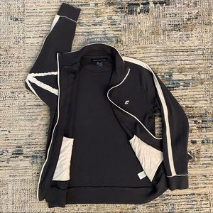 French Connection Blk Vtg Track Jacket 100% Cotton